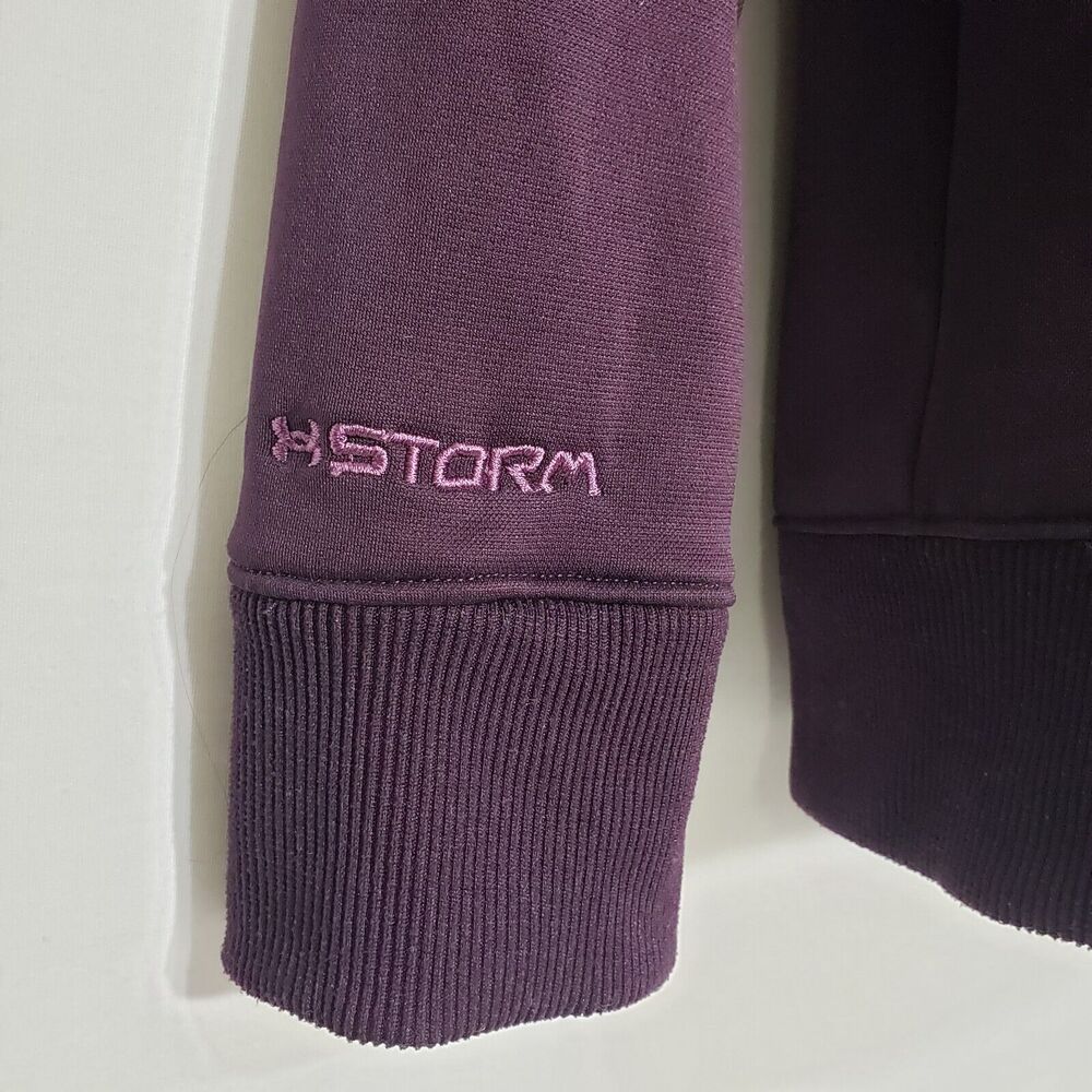 Under Armour Women Hoodie Small Cold Gear Pullover Storm Fleece Big Logo 1248640 - Picture 7 of 10